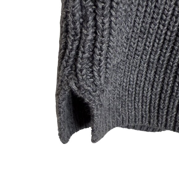 Pact Oversized Gray Cowl Neck Knit Poncho Sweater, One Size - Picture 6 of 9